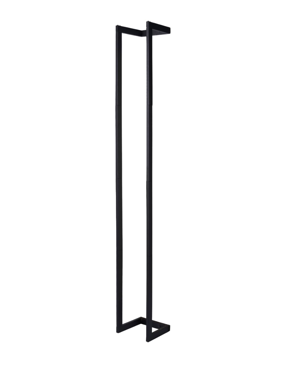 Kaminholzregal wandmodell hängend + Tragetasche - Innen und Außen - Feuerholzregal - Brennholzregal - Holzaufbewahrung - Metall (25x25x196cm)