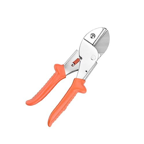 Happyyami Gardening Tool Pruning Shears Twigs Scissor Pruning Device Anvil Style Shears Orange Handle Easy to Use