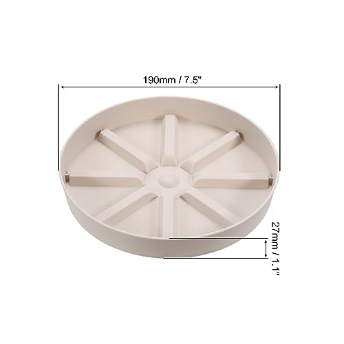 PATIKIL Plant Pot Saucers 7.5 Inch, 6 Pack Plastic Round Plant Pot Thicker Flower Drip Tray for Indoor Outdoor White - Image 2