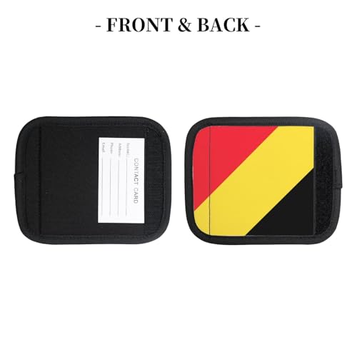 2 Pcs Luggage Handle Wraps, Flag of Belgium Print Grip Handle Cover/Travel Bag Identifier for Suitcase Accessories4