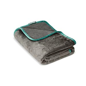 FLUFFINO® Hondendeken/omkeerbare deken, hoogwaardig, pluizig zachte en robuuste bovenkant (150 x 100 cm, wasbaar op 40 °C, grijs) knuffeldeken/ligdeken voor grote en kleine honden – bankdeken