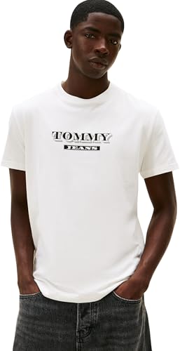 Consigue la camiseta Tommy Jeans en blanco. Material suave y auténtico para un estilo único. Talla L, ideal para ti. Calidad y moda a un precio increíble. ¡No esperes más!