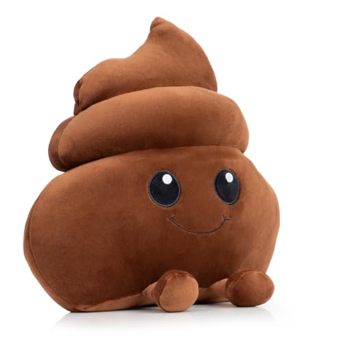 Image of Twiddler Toys Poop Emoji Fart Noise Maker - Large 11 inch Plush Pillow Toy with 20 Hilarious Farting Sounds - Funny Gag Gift for Friends and Coworkers