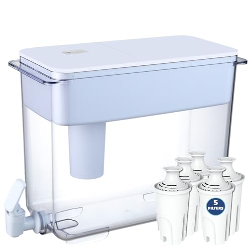 30-Cup Water Filter Pitcher & 5 Filters & Electronic Filter