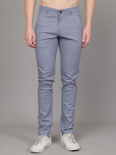 Image of Majestic Man Premium Cotton Slub Slim Fit Comfortable Solid Stylish Trousers