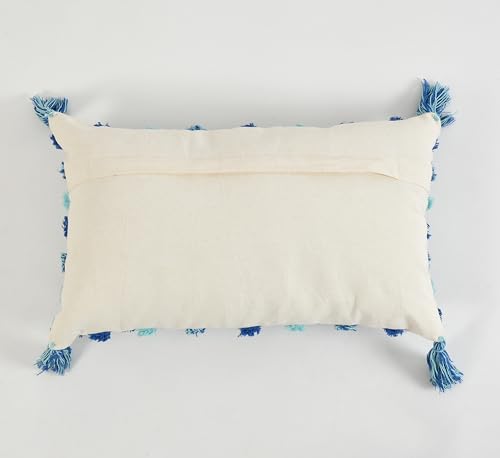 Image of Sofa Cushion Cover Cotton | Cushion Covers 12 inch x 20 inch | Living Room Cushion Covers | Pack of 1 Blue Diamond