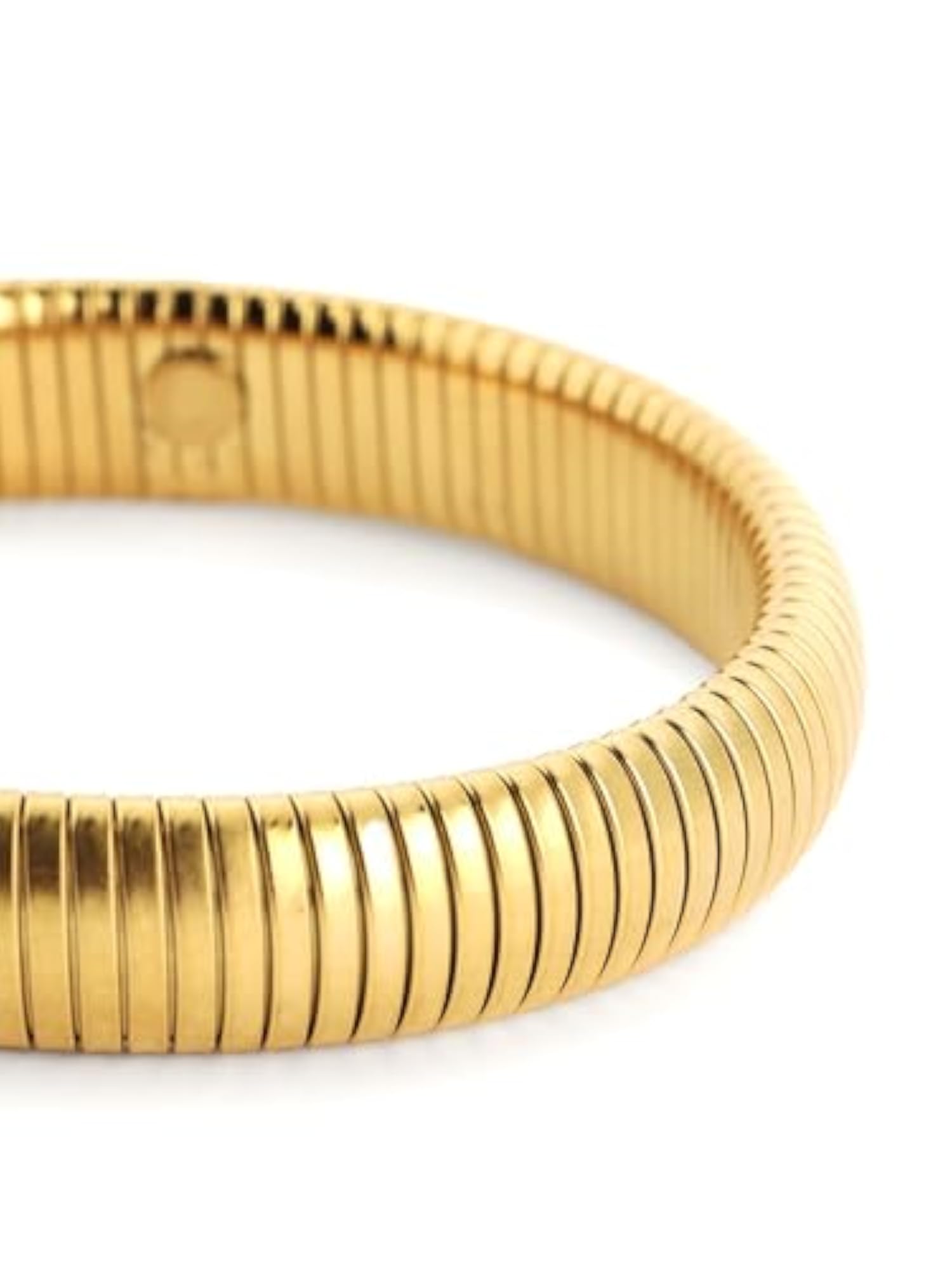 18kt Gold Plated Snake Texture Supple Bracelet