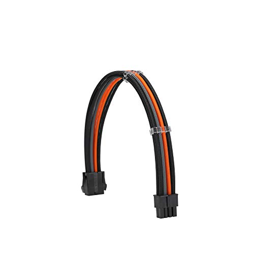 Formulamod Sleeve Extension Power Supply Cable Kit 18AWG ATX 24P+ EPS 8-P+PCI-E8-P with Combs for PSU to Motherboard/GPU Fm-NCK3 (Black Orange Grey)