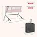 Dream On Me Skylar Bassinet and Bedside Sleeper, Adjustable Heights, Breathable Mesh Sides, Plush Mattress Pad, Wheels with Safety Locks & Tool-Free Assembly, Compact Fold & Travel Bag - Pink