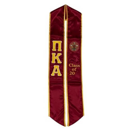 The Press Pi Kappa Alpha Graduation Sash Stole, Maroon and Gold