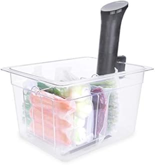 EVERIE Weighted Sous Vide Rack Divider, Improved Vertical Mount Stops Wobbling, 5 Detachable Stainless Steel Dividers and 2 Built-in Holder Dividers