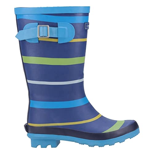 Cotswold Boys Stripe Wellington Boot (13 Little Kid) (Blue/Green/Yellow)2