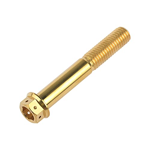 Vis à tête hexagonale M10 contre le desserrage pas 1,25 mm doré x4 - 6