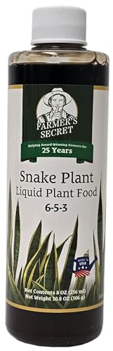 Farmers Secret - Snake Plant Liquid Plant Food - Strengthen Roots and Encourage Growth - for Indoor and Outdoor Plants - Long-Lasting Formula - 8 OZ