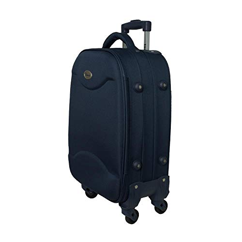 Mala de Viagem Grande Expansível em Poliester Ika Action 4 Rodas 360º Azul