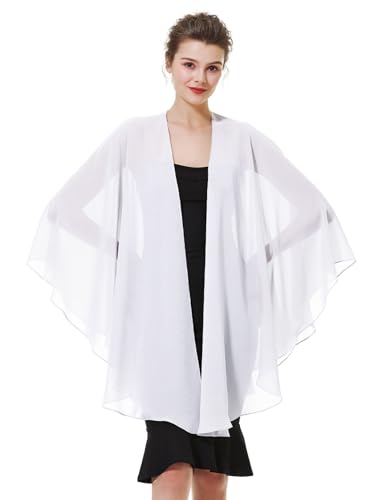 BEAUTELICATE Chiffon Shawl Bridal Wedding Wrap Long Evening Scarves Scarf