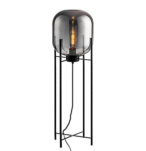 SOMINA Lámpara de Pie Glass Ball Floor Lamp Modern Artistic Iron Stand with Magic Sphere Design E27 Base for Living Room Bedroom Study Decor Lighting