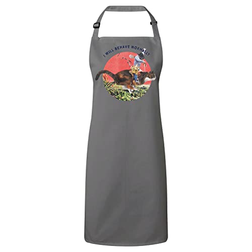 Tablier cuisine chat marrant et vintage illustration parodie pour cuisiner avec humour