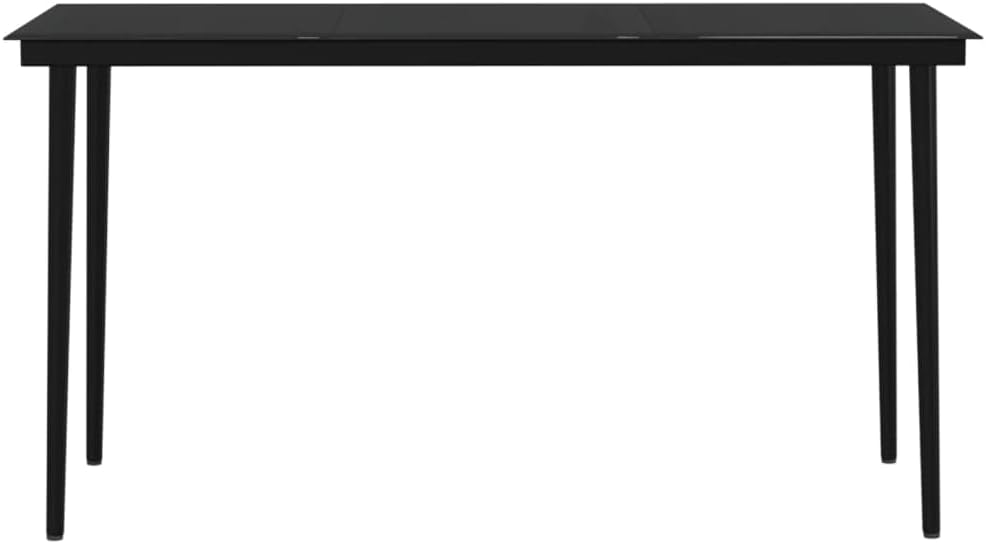 vidaXL Patio Dining Set 5 Piece with Cushions - Brown/Black Outdoor Furniture - Poly Rattan/Steel/Acacia Wood - Garden/Patio/Deck Use - 55.1"x27.6"x29.1" Table + 4 Chairs