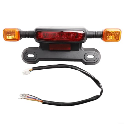 12V Electric Bicycle Rear Light - Tail brake light, left and right turn signal, driving light three-in Electricbike taillight Ebike Rear Tail Safety Lights, Rear Lamp for Electric Bike