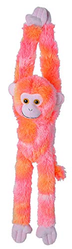 Wild Republic Hanging Monkey Vibes Rosa, Hängender AFFE, Kuscheltier-AFFE als Geschenk für Kinder, Ökologisches Kuscheltier aus Plüsch, Füllung aus recycelten Wasserflaschen, 56 cm