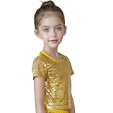 Design : haut tendance pour filles avec col rond et épaules larges, ajoutant une touche élégante à l'ensemble du look. Également disponible en couleur unie et en style imprimé et rayé.