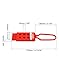 QWORK Lockout Tag Hasps, 6 Pcs Red Nylon Nylon Padlock Hasps with 6 Hole Interlock, Tag Locking Hasp,Tamper & Impact Resistant Safety Hasps, for Industrial Equipment Maintenance