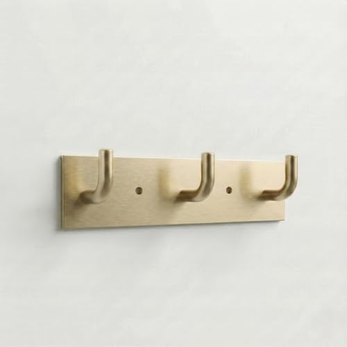 Image of Stainless Steel 3 Hook Cloth Hanger for Door /Dress Hanger Wall Mount /Bathroom Hooks for Hanging Clothes (Antique) Pack of 1-| 3 Years Warranty |