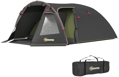 Outsunny Tente de Camping familiale pour 2-4 Personnes, Tente Tun...