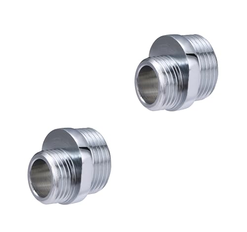 2 Raccords Excentrés de 5 millimètres pour Robinetterie Mâle 15x21 - Mâle 20x27 NOYON & THIEBAULT