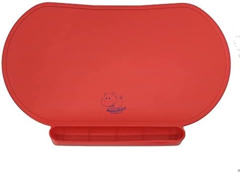 Tapete individual de silicona para niños, Baby Mumbo, calidad alimentaria con bordes elevados únicos para prevenir derrames, bandeja ligera,