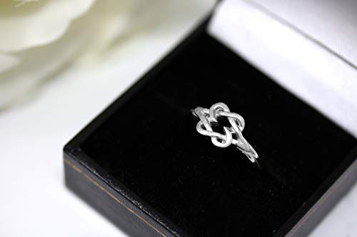 Sterling Silver Star of David Infinity Forever Heart Ring3