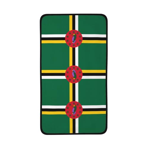 WZYCWB Flag of The Commonwealth of Dominica Printed Quick-Drying Towel - 16x28 inch Absorbent Sports Towel, Suitable for Travel, Gym, Outdoor Camping, etc.