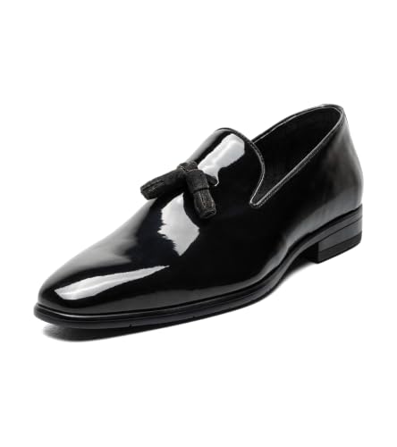 Image of Stacy Adams Phoenix Tassel Slip-On Loafer Black 10 M