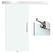HOMCOM Puerta Corredera 102,5x205cm Puertas Correderas Satinada Deslizantes Cristal sin Obra