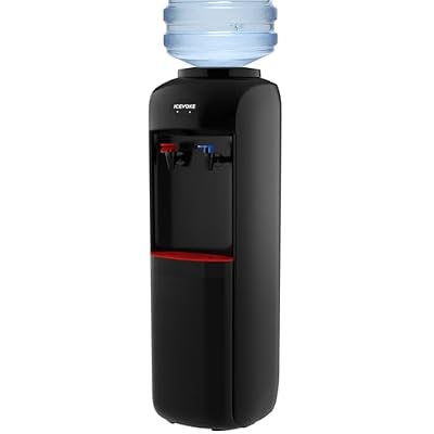 ICEVOKE Hot & Cold Water Dispenser, Top Loading Water Dispenser for 3 or 5 Gallon Bottles, Top Load Hot & Cold Water Dispensor with Child Safety Lock, ETL Approved