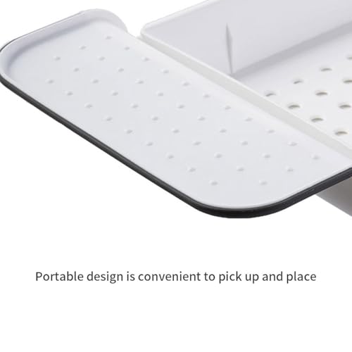 Plateau de bain extensible avec support de rangement pour savon et divertissement spa - 8