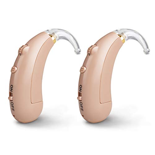 Coniler Rechargeable Hearing Amplifier, BTE Personal Hearing Assist with Digital Noise Cancellation for Adults and Seniors - 2 Pack