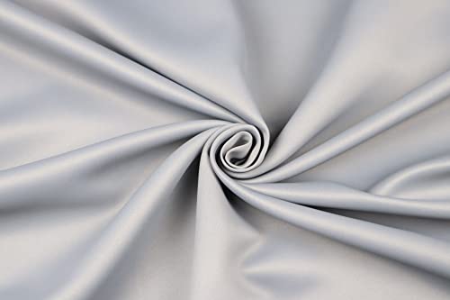 Tela opaca por metros, tela de cortina de 160 cm, tela térmica para cortina, tela decorativa, protección contra el frío, aislante térmico, cortina opaca, protección solar (gris claro)