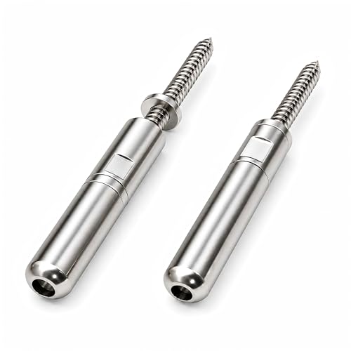 MR.RAIL 1 Pair 1/8" Swageless Cable Railing Tensioner, Wood Posts, Level