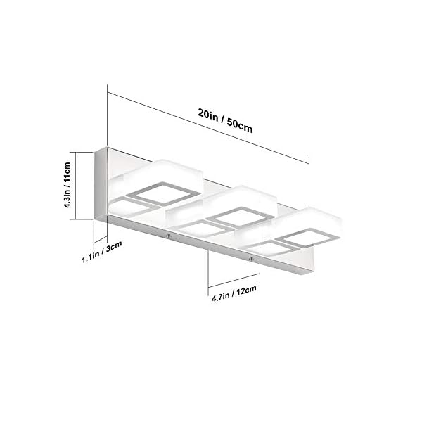 Ralbay Moderne Badezimmerleuchte mit 3 Lichtern – Bild 4