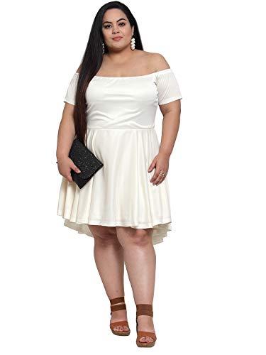 Image of Flambeur Women's Hosiery & Polyester Knee-Length Casual Dress