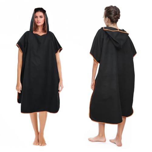 Pameil Badeponcho Damen& Herren,Poncho Handtuch,Mikrofaser-Surf Poncho...