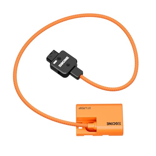 ZGCINE D-Tap vers LPE6P Batterie factice pour Canon EOS R5 Mark II / R6 Mark II – Avec fiche D-Tap rotative à 180°, fiche coudée Lemo 2 broches et affichage LED – Pour alimentation V-Mount & Gold