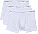 Calvin Klein Herren Boxershorts Low Rise TRUNK, 3er Pack U2664G, Ohne Eingriff, Mehrfarbig ( Weiß ) - X-Large