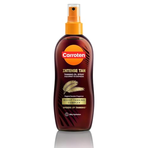 Carroten Aceite Bronceador Intensivo 70 ml – Acelerador del Bronceado con Aceites de Zanahoria y Coco – Potenciador del Bronceado Rápido e Intenso con Vitaminas A y E, sin SPF
