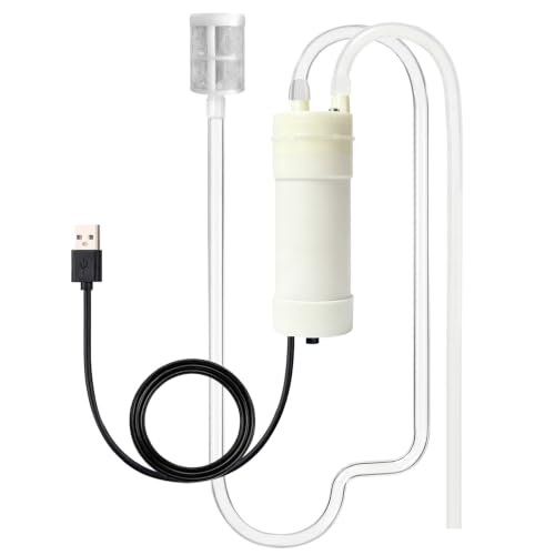 Mini Wasserpumpe, 5V Wasserpumpe Selbstansaugende USB Wasser Pumpe | Klein Selbstansaugende Pumpe mit 3m Wasserauslassrohr,1m PVC Schlauch Einlassrohr,USB-Betriebene Vakuumpumpe