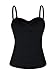 Ocean Blues Women's Black Twist Bandeau Swimsuit Top Ruched Tummy Control Tankini Top Size Medium