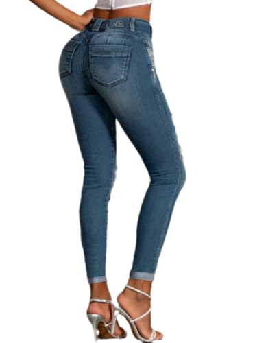 PIt Bull Jeans Women's High Waist Ripped Jeans Pants with Butt Lift 64771