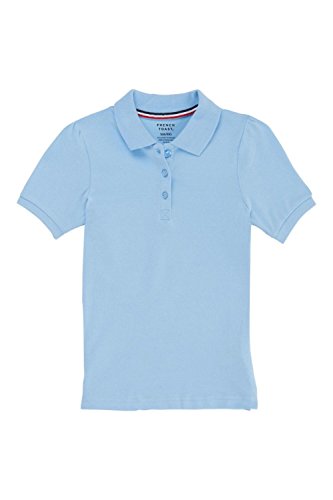 Image of French Toast Girls' Short Sleeve Stretch Pique Polo Shirt